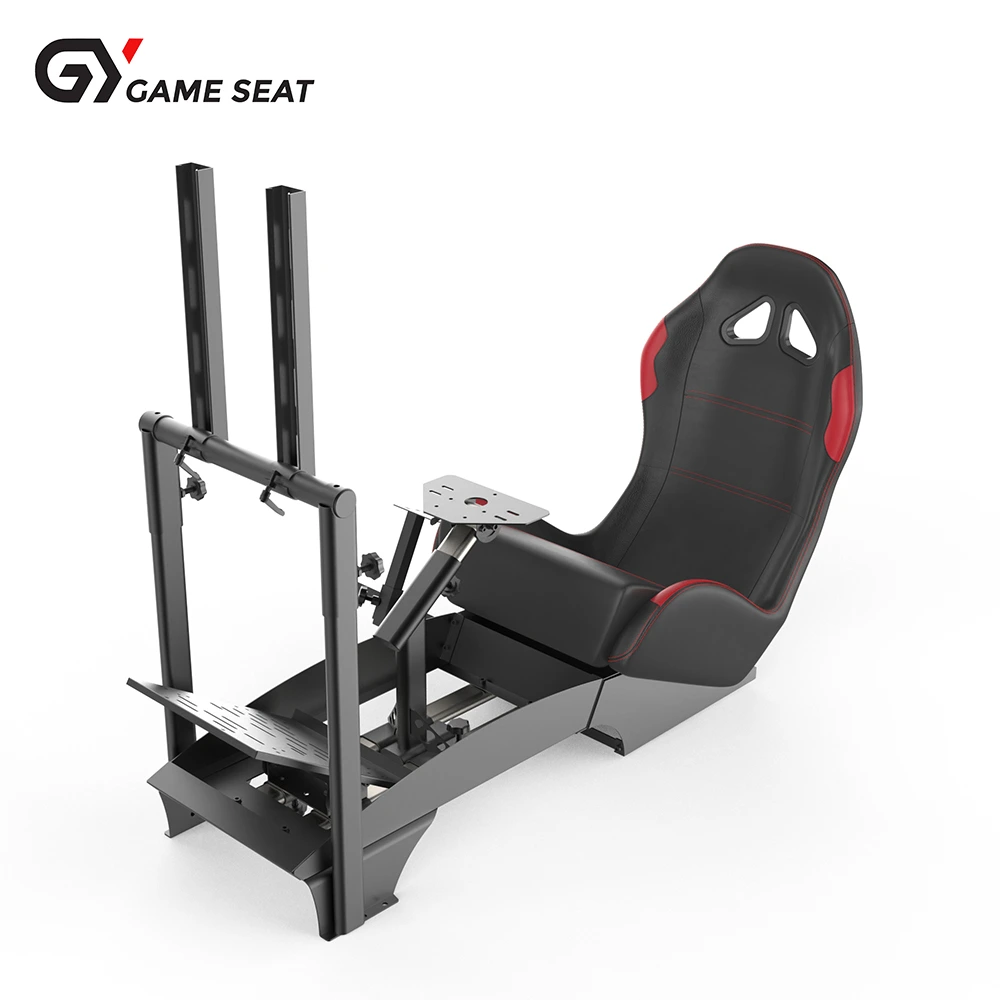 Gameseat GY-Extreme Racing Simulator Cockpit with Monitor Mount – Black/Red | Fully Adjustable Steel Frame & Sport Seat GY046-2-145597 Gameseat GY-Extreme Racing Simulator Cockpit with Monitor Mount – Black/Red | Fully Adjustable Steel Frame & Sport Seat GY046-2-145597