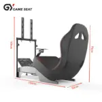 Gameseat GY-Extreme Racing Simulator Cockpit with Monitor Mount – Black/Red | Fully Adjustable Steel Frame & Sport Seat GY046-2-145600