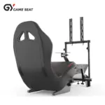Gameseat GY-Extreme Racing Simulator Cockpit with Monitor Mount – Black/Red | Fully Adjustable Steel Frame & Sport Seat GY046-2-145599