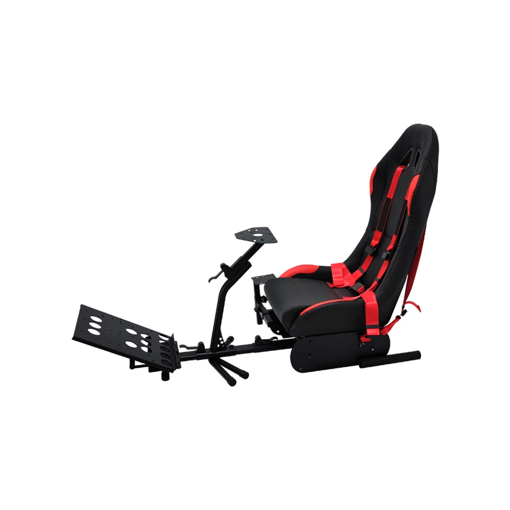 GameSeat GX Racing Simulator Cockpit – Red/Black with Harness & Adjustable Mounts-145606 GameSeat GX Racing Simulator Cockpit – Red/Black with Harness & Adjustable Mounts-145606
