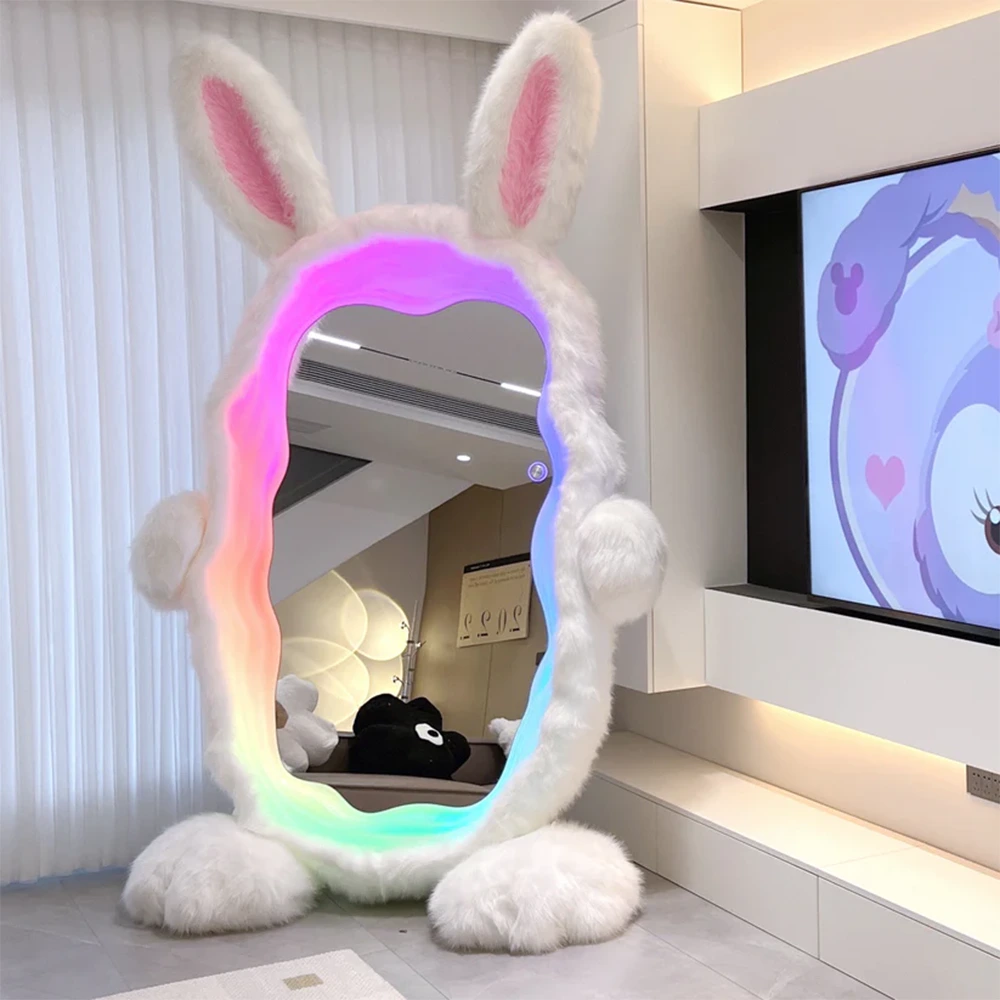 Ingrem Glowing Magic Bunny Mirror – RGB LED Full-Length Vanity Mirror-145612 Ingrem Glowing Magic Bunny Mirror – RGB LED Full-Length Vanity Mirror-145612