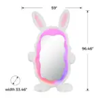 Ingrem Glowing Magic Bunny Mirror – RGB LED Full-Length Vanity Mirror-145613