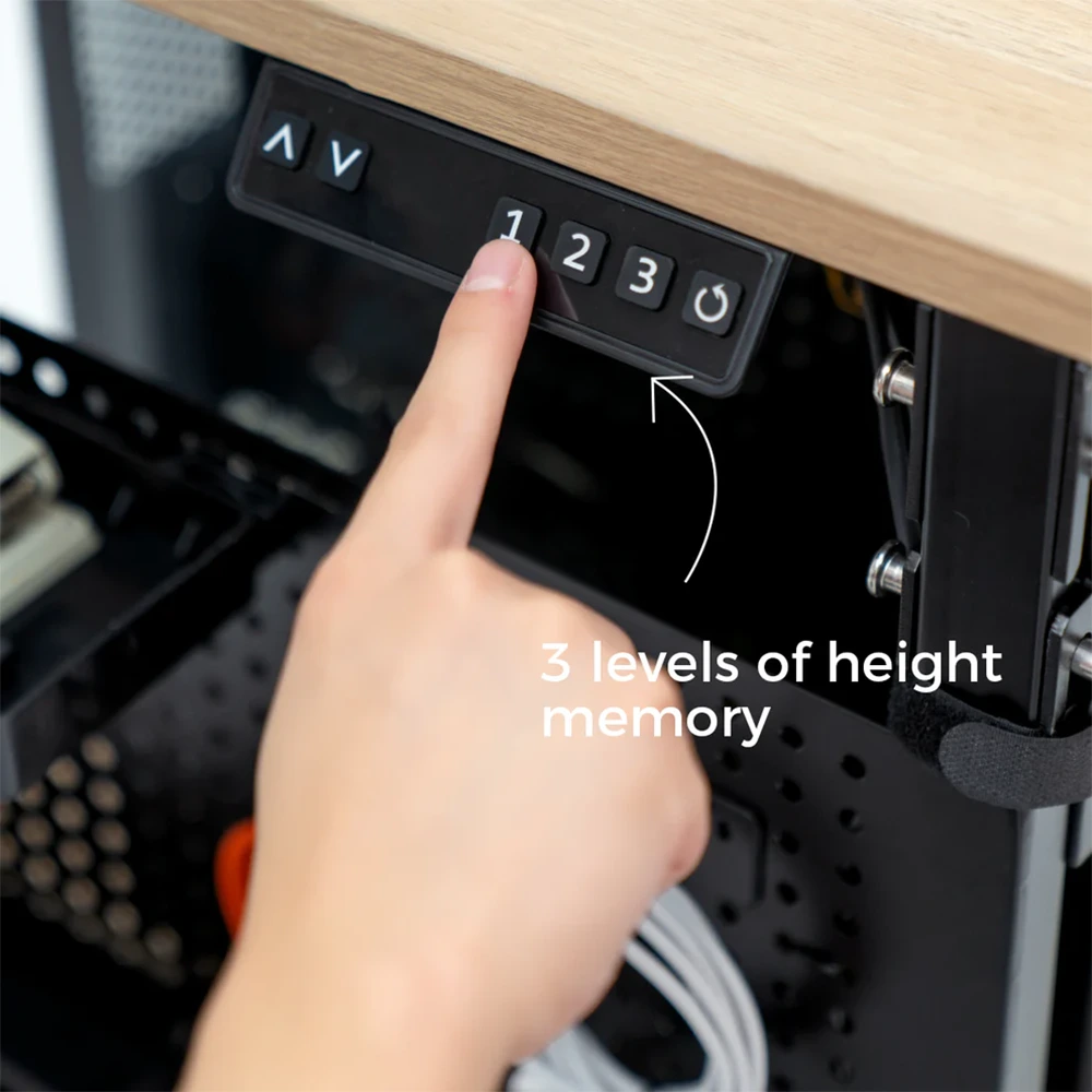 INGREM Left Rudder Adjustable Height Standing Desk with Monitor Arm-145625 INGREM Left Rudder Adjustable Height Standing Desk with Monitor Arm-145625