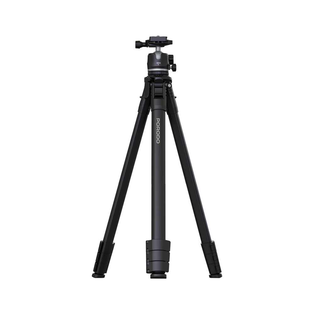 Porodo Ultra-Light Aluminum Tripod - Black-0 Porodo Ultra-Light Aluminum Tripod - Black-0