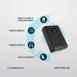 Powerology Ultra-Compact 10000 mAh Fast Charging Power Bank-145704