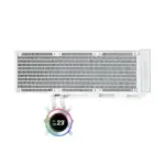 LIAN LI Hydro-Shift II LCD-C 360mm Fanless CPU Cooler with 2.1" IPS LCD Screen - White-0