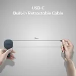 Momax 1-Move⁺ 2-Port Car Charger With Built-In Retractable Cable 60W - Gray -145802