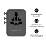 Momax 1-World 5-Port Mini Universal Travel GaN Charger 70W with Dual AC - Sandstone-145868