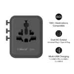 Momax 1-World² 5-Port Mini Travel GaN Charger 35W with Dual AC - Sandstone-145901