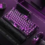 GravStar Mercury V75 Lite 75% Hall Effect Magnetic Switch Gaming Keyboard - Transparent Black-145961
