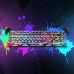 GravStar Mercury V75 Pro 75% Hall Effect Magnetic Switch Gaming Keyboard - Neon Graffiti-145992