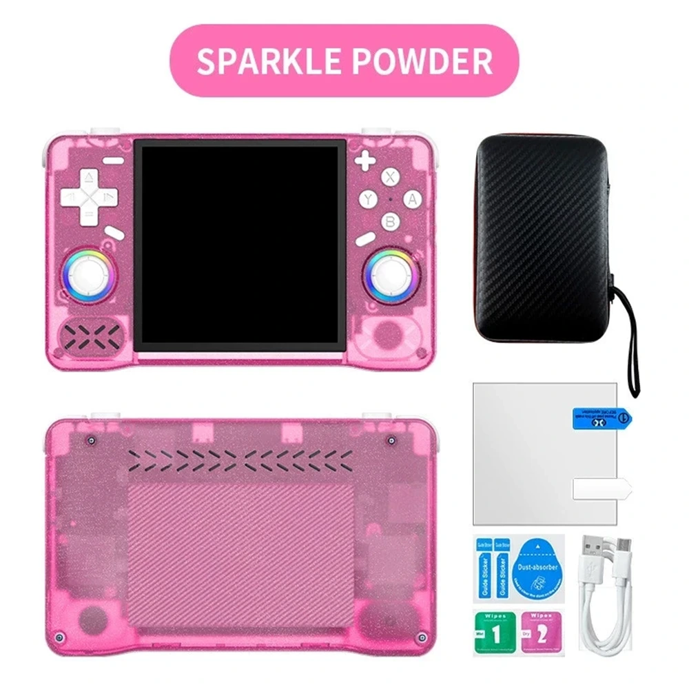 XF40H Handheld Game Console - Transparent Pink-146137 XF40H Handheld Game Console - Transparent Pink-146137