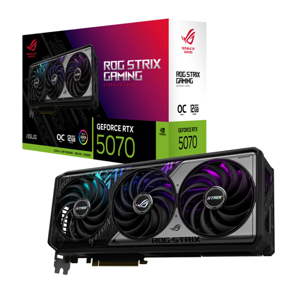 ASUS ROG STRIX NVIDIA GEFORCE RTX 5070 OC 12GB GDDR7 DLSS 4 Graphics Card - Black-0 ASUS ROG STRIX NVIDIA GEFORCE RTX 5070 OC 12GB GDDR7 DLSS 4 Graphics Card - Black-0
