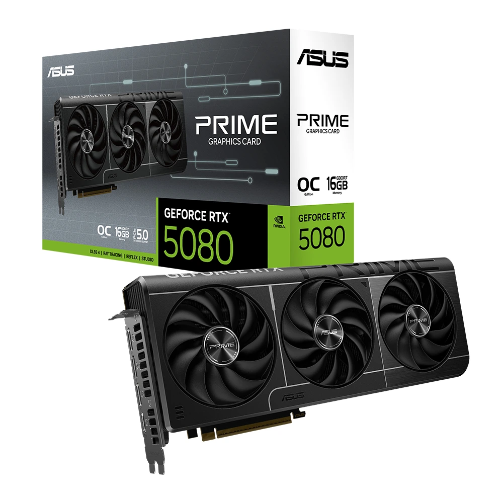 ASUS Prime GeForce RTX 5080 16GB GDDR7 OC Edition PCIe 5.0 Graphic Card-0 ASUS Prime GeForce RTX 5080 16GB GDDR7 OC Edition PCIe 5.0 Graphic Card-0