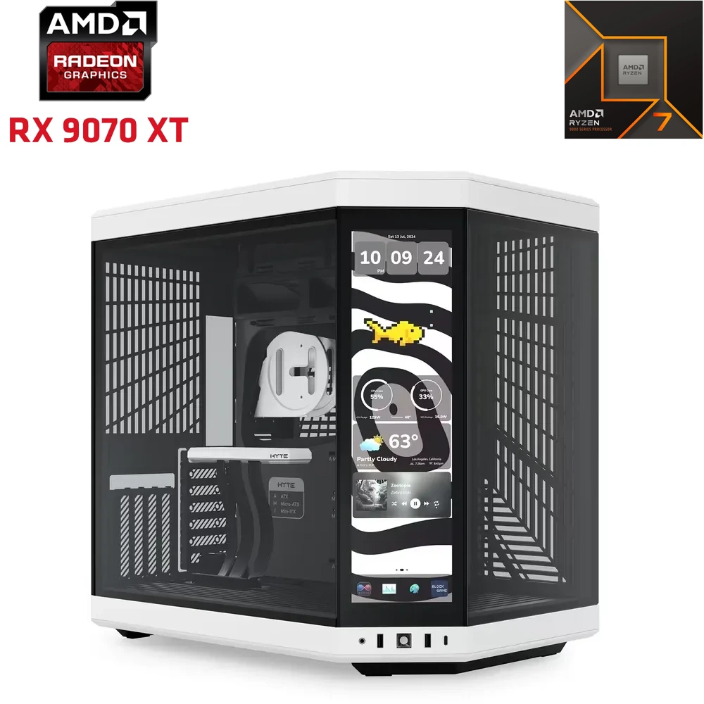 HYTE Y70 Gaming PC – AMD Ryzen 7 9800X3D | RX 9070 XT 16GB | 32GB RAM | 2TB SSD – PANDA Edition-0 HYTE Y70 Gaming PC – AMD Ryzen 7 9800X3D | RX 9070 XT 16GB | 32GB RAM | 2TB SSD – PANDA Edition-0