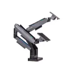 ThermalTake Dual Monitor Arm (17" To 35") Gas Spring, Cable Management, 2-20KG, RGB Lighting Effects-0