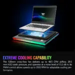 ThermalTake Massive Extreme NoteBook Cooler, Supports Upto 18", Temperature Display And Lighting Control - Black-146507