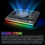 ThermalTake Massive Extreme NoteBook Cooler, Supports Upto 18", Temperature Display And Lighting Control - Black-146510