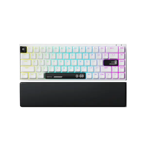 Syntech Chronos 68 Rapid Trigger Magnetic Keyboard - Aluminum Edition (White & Black)-0