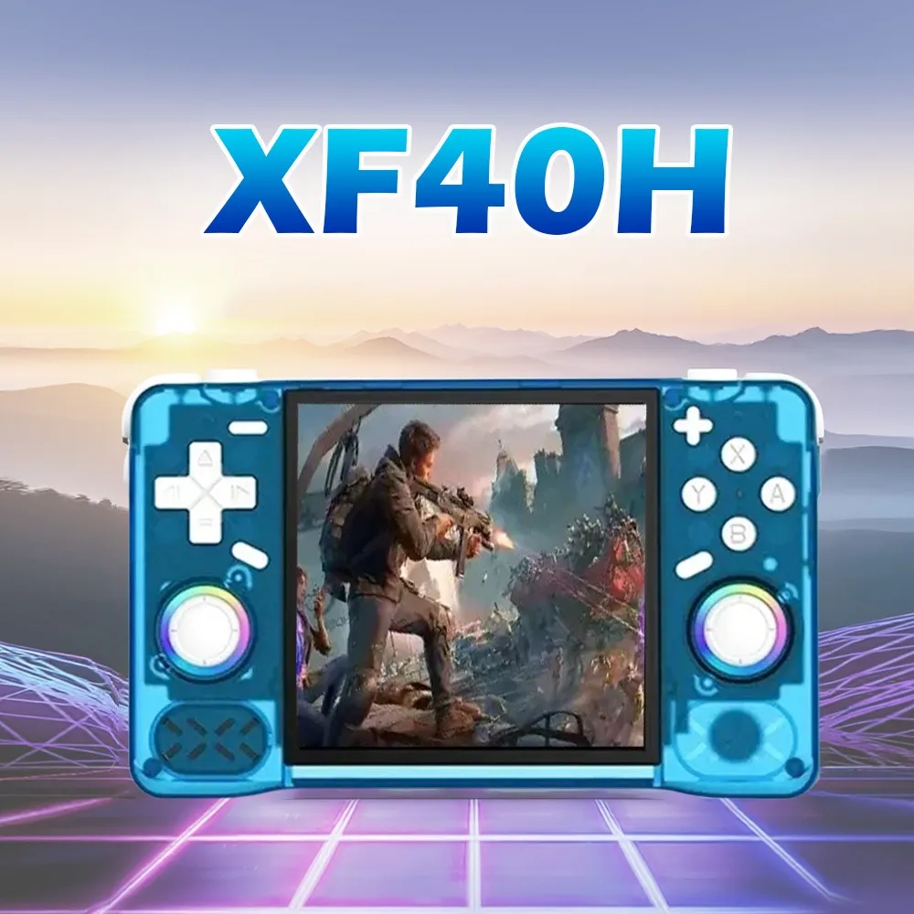 XF40H Handheld Game Console - Transparent Blue-0 XF40H Handheld Game Console - Transparent Blue-0