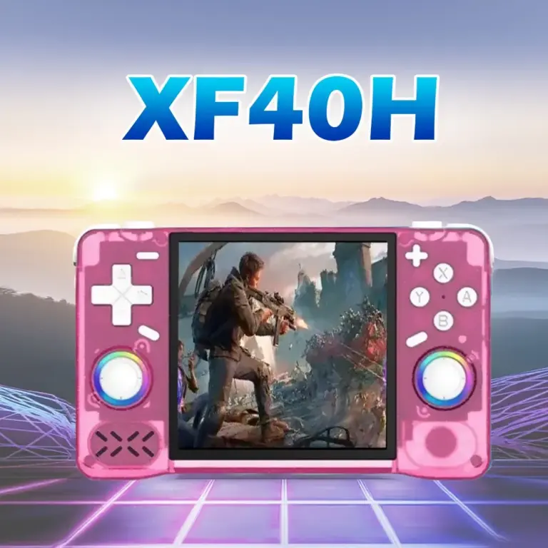 XF40H Handheld Game Console - Transparent Pink-0