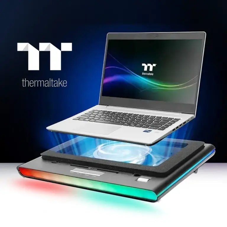ThermalTake Massive Extreme NoteBook Cooler, Supports Upto 18", Temperature Display And Lighting Control - Black-0