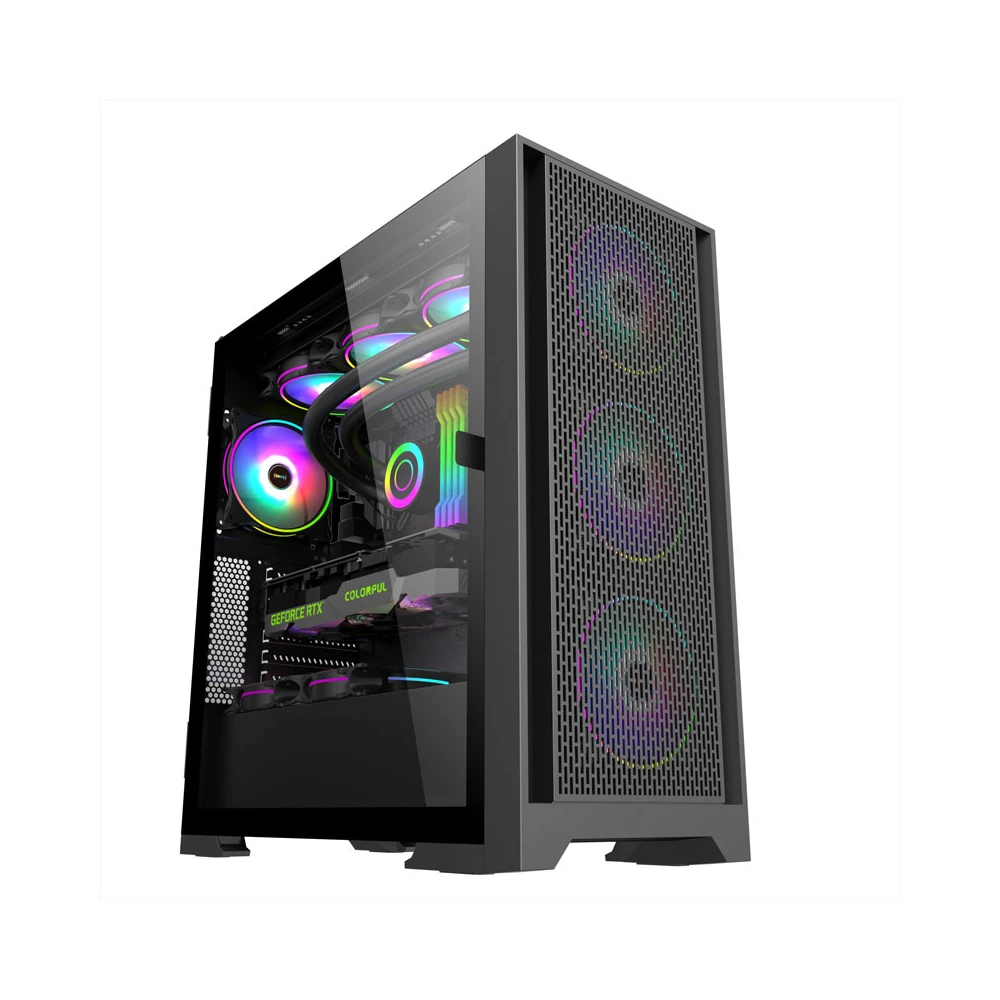 Lingfeng Atx Gaming Pc Case - Black-0 Lingfeng Atx Gaming Pc Case - Black-0