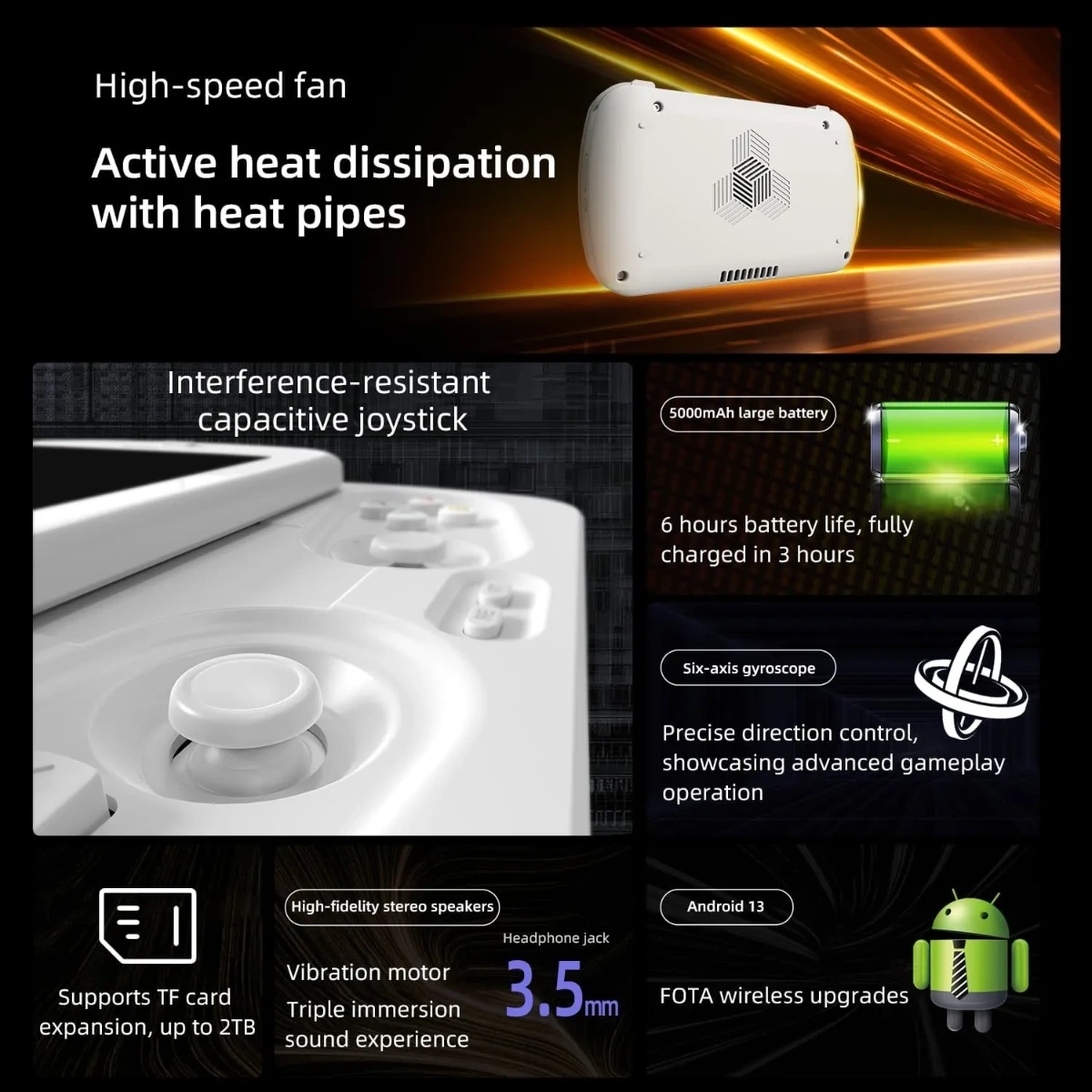 RG Slide Retro Handheld Game Console 128 GB – White-147734 RG Slide Retro Handheld Game Console 128 GB – White-147734