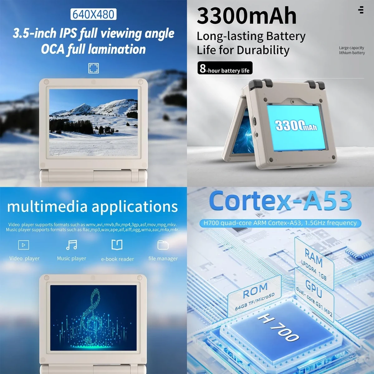 RG35XXSP Handheld Game Console 64GB – Gray-147796 RG35XXSP Handheld Game Console 64GB – Gray-147796