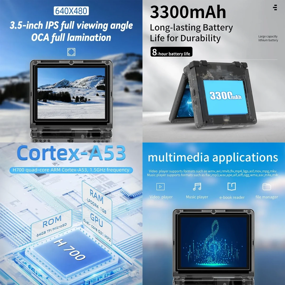 RG35XXSP Handheld Game Console 64GB – Black-147784 RG35XXSP Handheld Game Console 64GB – Black-147784