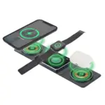 Dviced 3-in-1 Foldable Magnetic Wireless Charger - Black/copper-0