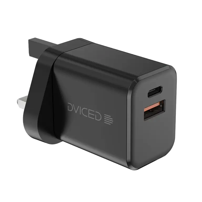 Dviced Wall Charger 35w Gan 1 Usb-a 1 Usb-c Uk - Black-0