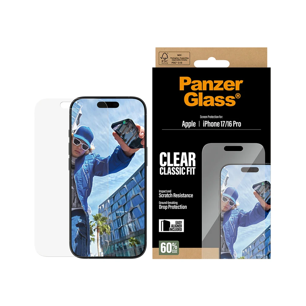 Panzerglass Clear Classic Fit Screen Protector For Iphone 17 6.3"-0 Panzerglass Clear Classic Fit Screen Protector For Iphone 17 6.3"-0