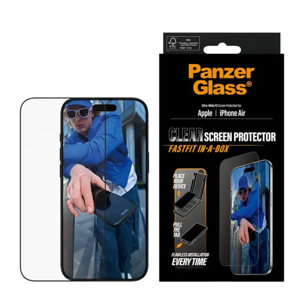 Panzerglass Screen Protector For Iphone Air| Ultra-wide Fit W. Fastfit In-a-box-0