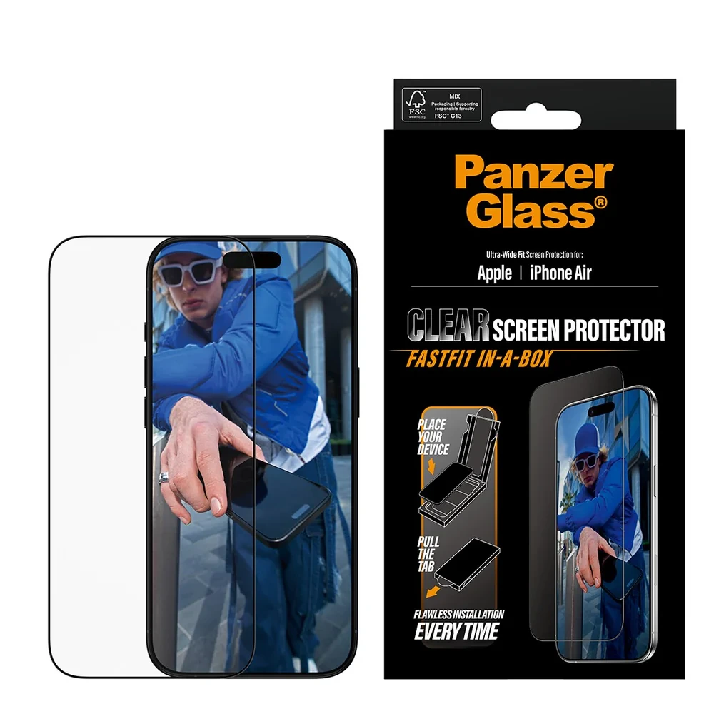 Panzerglass Screen Protector For Iphone Air| Ultra-wide Fit W. Fastfit In-a-box-0 Panzerglass Screen Protector For Iphone Air| Ultra-wide Fit W. Fastfit In-a-box-0
