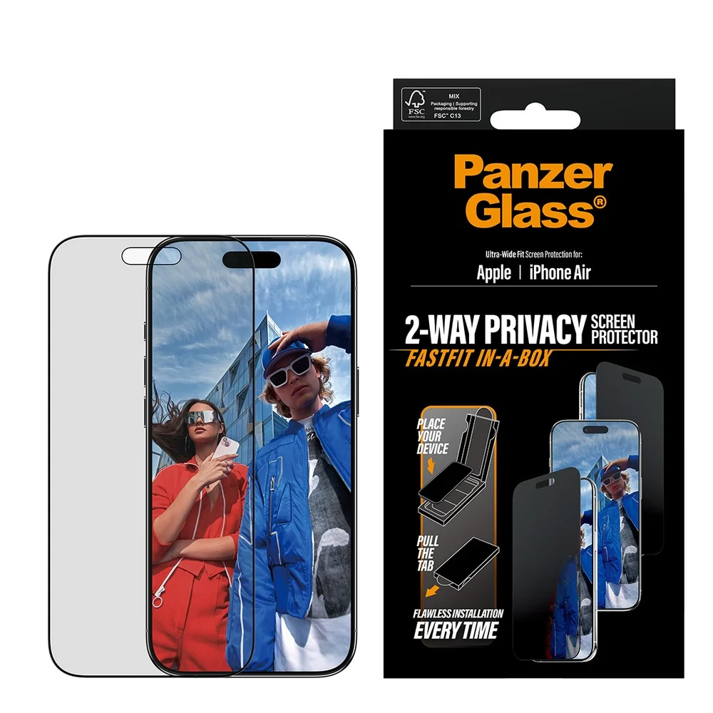 Panzerglass Privacy Screen Protector For Iphone Air| Ultra-wide Fit W. Fastfit In-a-box-0 Panzerglass Privacy Screen Protector For Iphone Air| Ultra-wide Fit W. Fastfit In-a-box-0