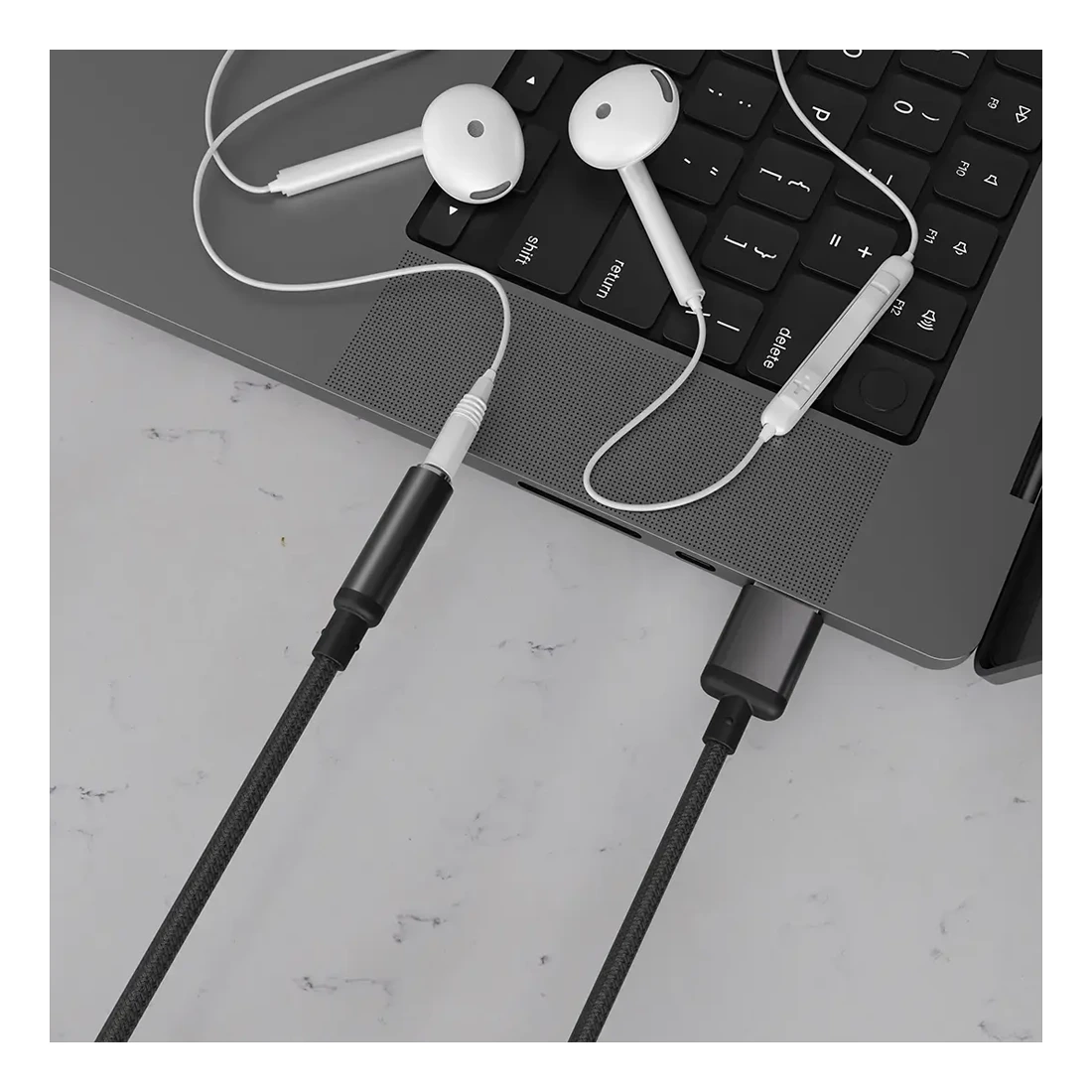 Porodo Audiolink Female 3.5mm To Usb-a Audio Jack Adapter - Black-0 Porodo Audiolink Female 3.5mm To Usb-a Audio Jack Adapter - Black-0