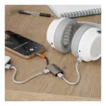 Porodo Audiolink Duo Usb-c Interface Audio And Charge Splitter - Black & Orange-0