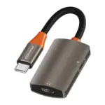 Porodo Audiolink Duo Usb-c Interface Audio And Charge Splitter - Black & Orange-thumbnail