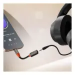 Porodo Audiolink Usb-c To 3.5mm Audio Jack Adapter - Black & Orange-0