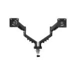 Pawa Double Gas Spring Computer Arm With 360º Rotation - Black-thumbnail