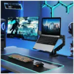 Pawa Double Gas Spring Computer Arm With 360º Rotation - Black-0