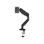 Pawa Single Gas Spring Computer Arm With 360º Rotation - Black-thumbnail