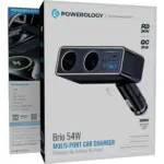 Powerology Brio 54w Multi-port Car Charger - Black-147275