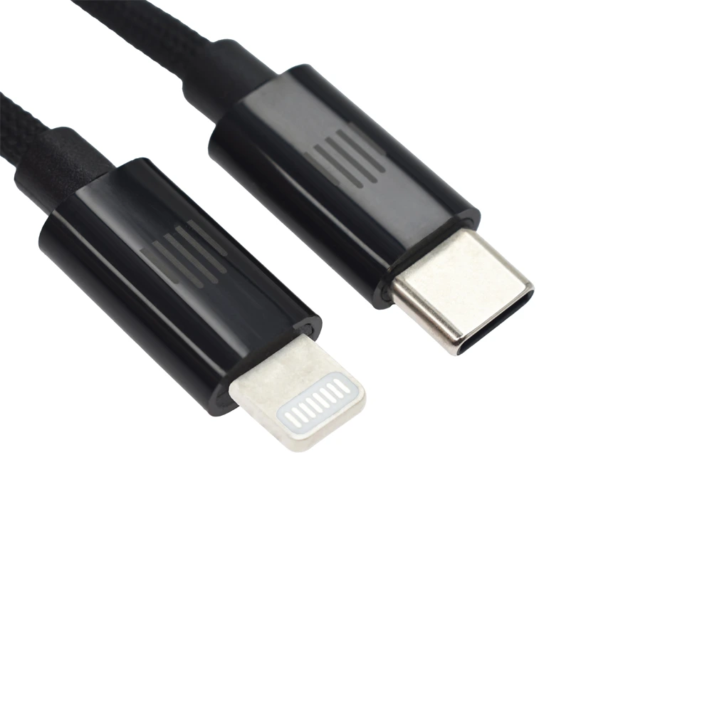 DVICED USB-C to lightning cable Charging & Data transfer 1.25m - Black-thumbnail DVICED USB-C to lightning cable Charging & Data transfer 1.25m - Black-thumbnail