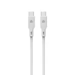 DVICED USB-C to USB-C cable Charging & Data transfer Silicone 1.25m - White-0