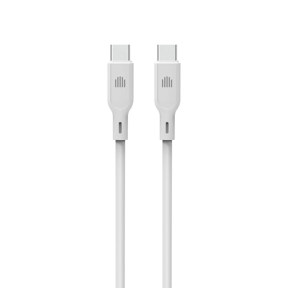 DVICED USB-C to USB-C cable Charging & Data transfer Silicone 1.25m - White-0 DVICED USB-C to USB-C cable Charging & Data transfer Silicone 1.25m - White-0