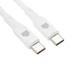 DVICED USB-C to USB-C cable Charging & Data transfer Silicone 1.25m - White-thumbnail