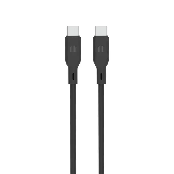 DVICED USB-C to USB-C cable Charging & Data transfer Silicone 1.25m - Black-0