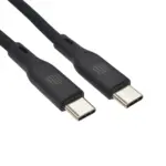 DVICED USB-C to USB-C cable Charging & Data transfer Silicone 1.25m - Black-thumbnail